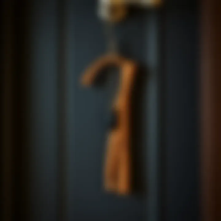 Cinnamon Stick Door Hanger A decorative door hanger made of cinnamon sticks, featuring black tourmaline earrings and personalized intentions, hanging on a door.