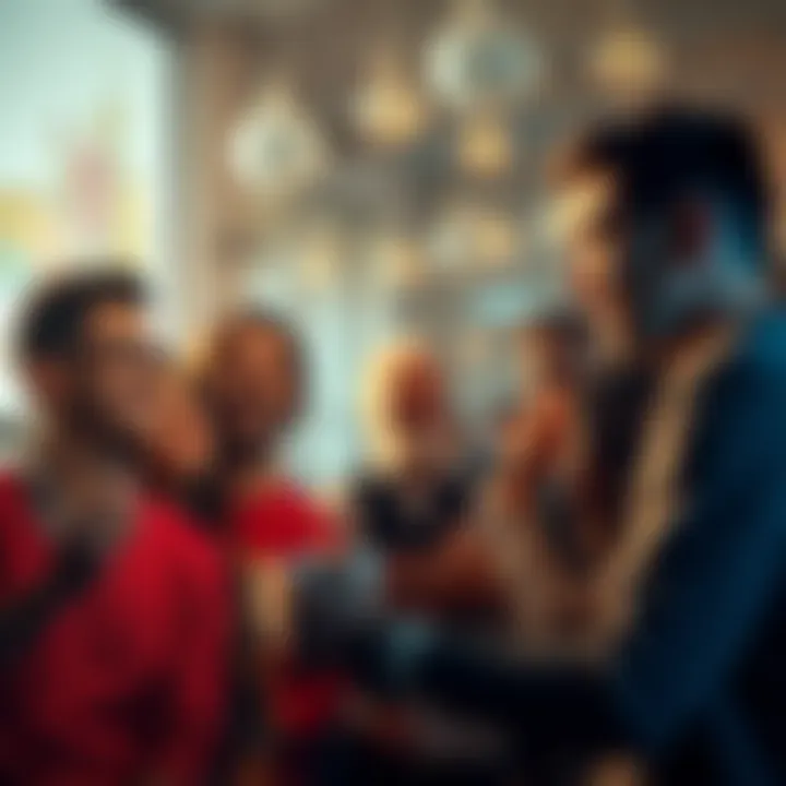 A group of people engaging in a lively discussion about the effects of circumcision on spiritual experiences, with expressions of curiosity and thoughtfulness.