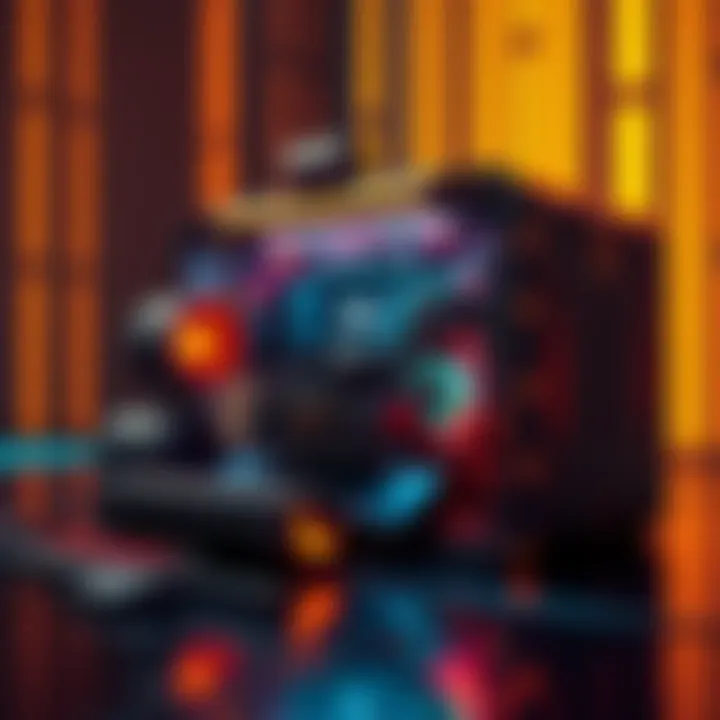 An artistic representation of the CL1 Computer showcasing its complex design and advanced technology features.