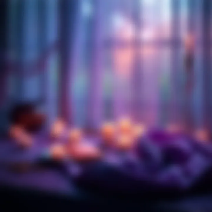 A peaceful setting for a clairvoyance reading featuring relaxing candles and calming colors.