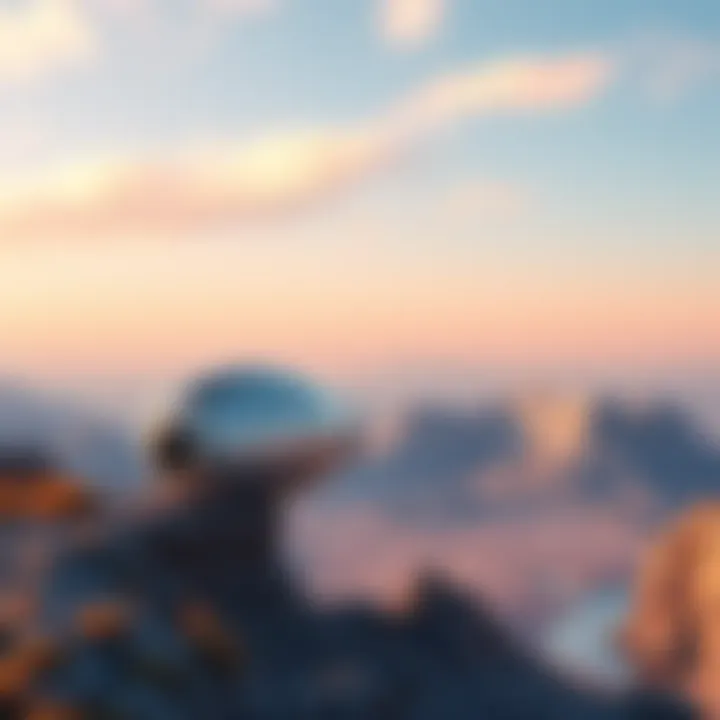 A futuristic landscape featuring advanced clean energy technology and a spacecraft representing interstellar travel.