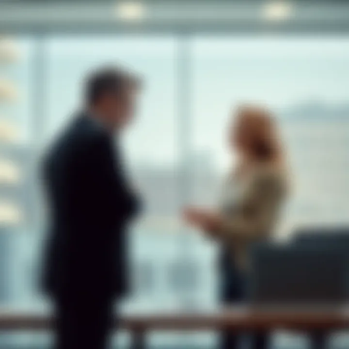 Two people talking clearly A man and a woman discussing ideas in a bright office, showing clear communication and understanding between them.