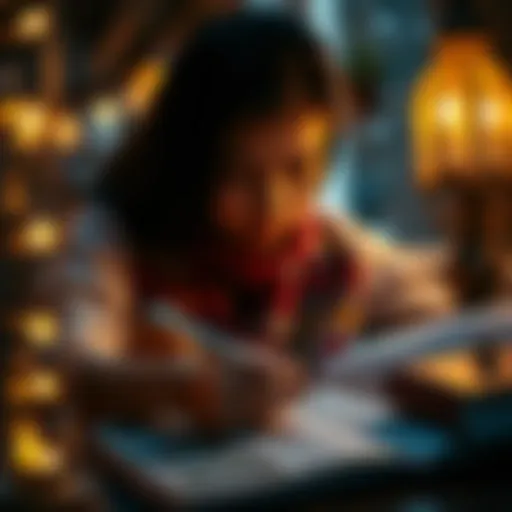 A person writing in a tarot journal, focusing on clarity and personal growth without using qualifiers.