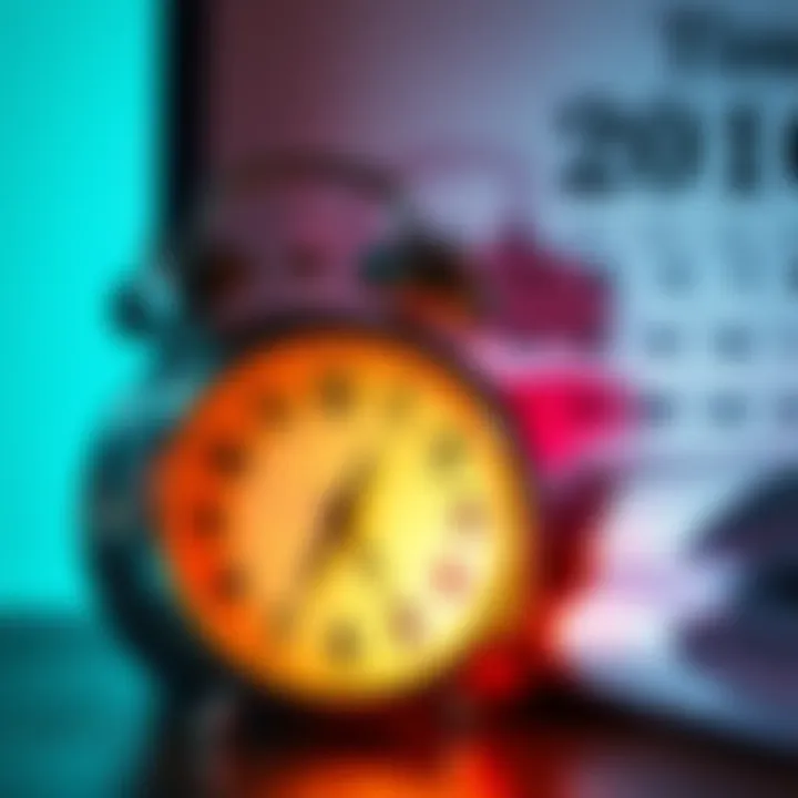 A clock with its hands blurred, next to a calendar with turned pages, symbolizing the rapid pace of life in 2026