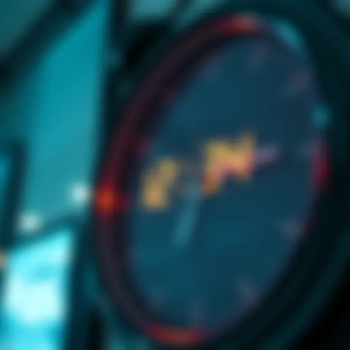 A close-up of a wall clock displaying the time 12:34 PM
