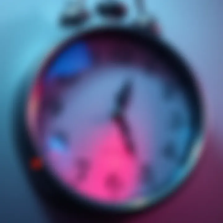 A clock showing numbers that appear to fade, symbolizing the concept of time as a social construct.