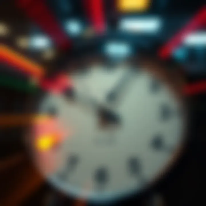 A clock with hands spinning quickly, symbolizing the feeling of time speeding up as we age.