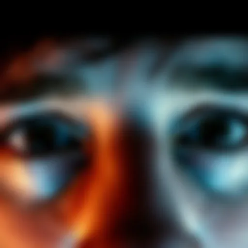 A close-up of expressive eyes in an old photograph, reflecting deep emotions and stories from the past.