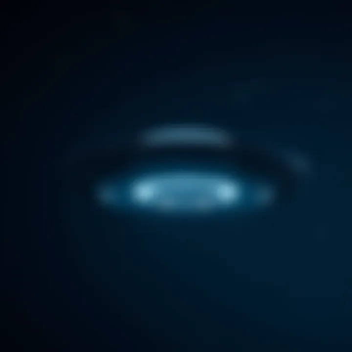 A close-up view of a close saucer illuminated against a dark night sky, with stars visible in the background.