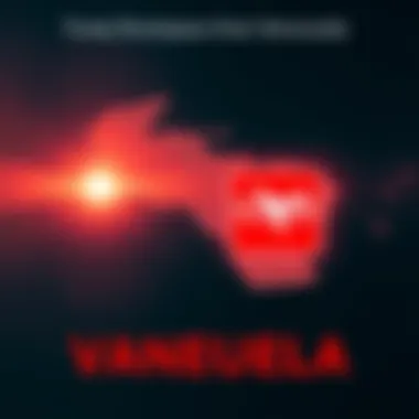 Closed Airspace Over Venezuela Graphic showing a map outline of Venezuela with an airplane icon and a red warning sign indicating closed airspace.