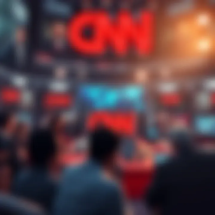 CNN newsroom showing reporters discussing changes and challenges in the media industry.