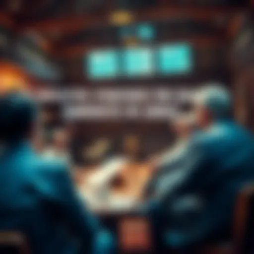 A coach guiding a candidate in a lodge setting, showing traditional symbols and learning materials.