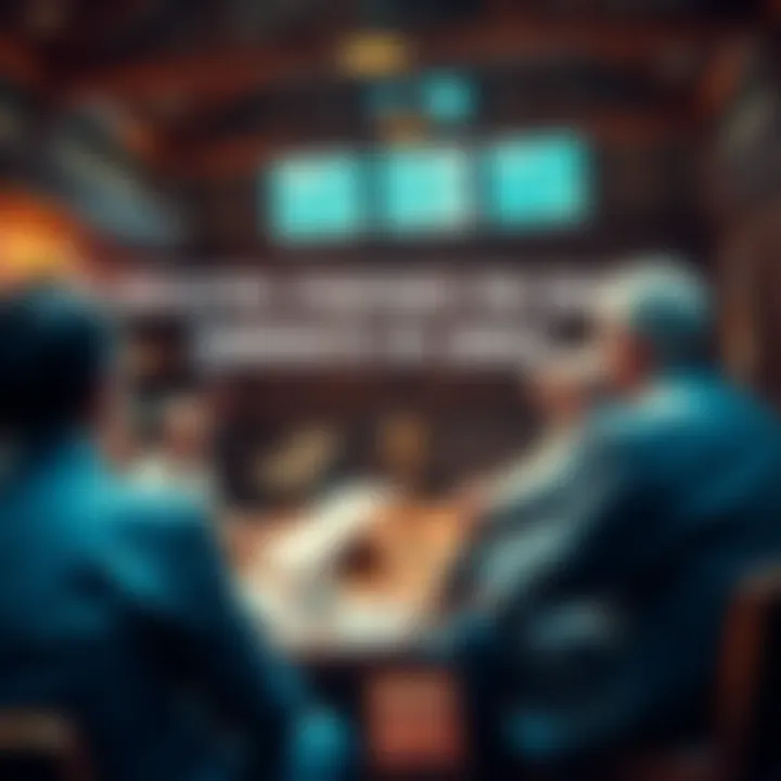 A coach guiding a candidate in a lodge setting, showing traditional symbols and learning materials.