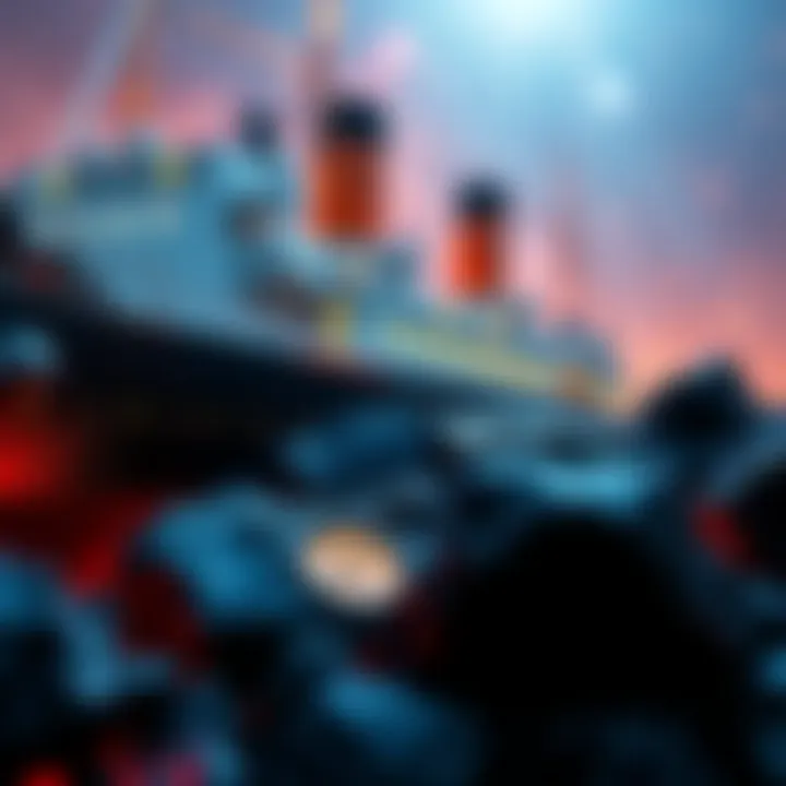 A piece of coal linked to the Titanic with a K2 meter showing a spike.