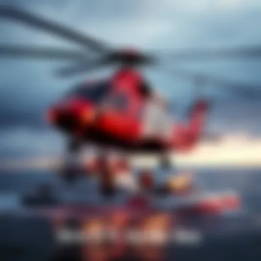 A Coast Guard helicopter hovers above the crab boat Arctic Sea as rescuers prepare to save nine crew members.