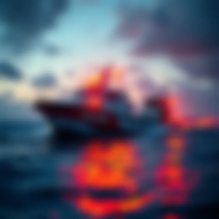 A Coastguard boat cruising on water in response to an emergency