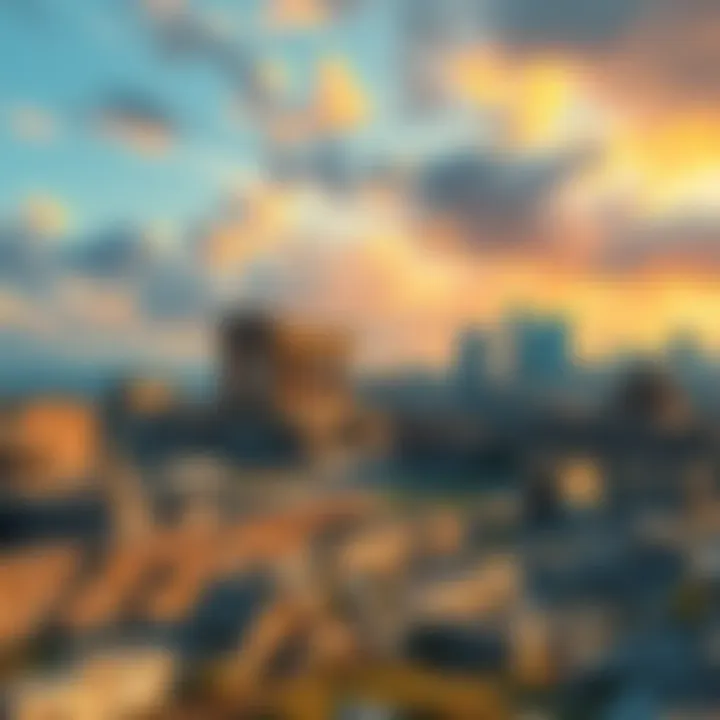 A symbolic image depicting a crumbling cityscape with ancient ruins and modern buildings in the background, illustrating the decline of society.