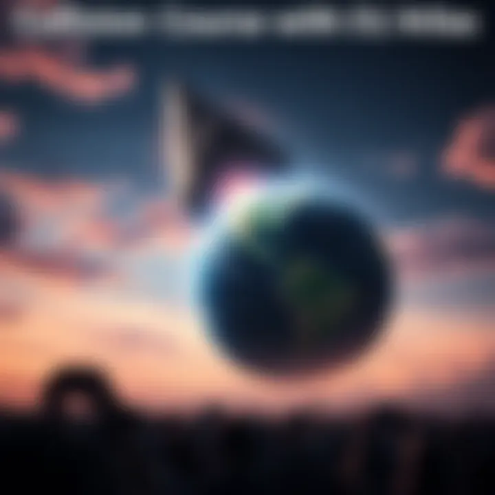 An artist's depiction of the asteroid 31/Atlas approaching Earth, with a dramatic sky and visible panic among people below.