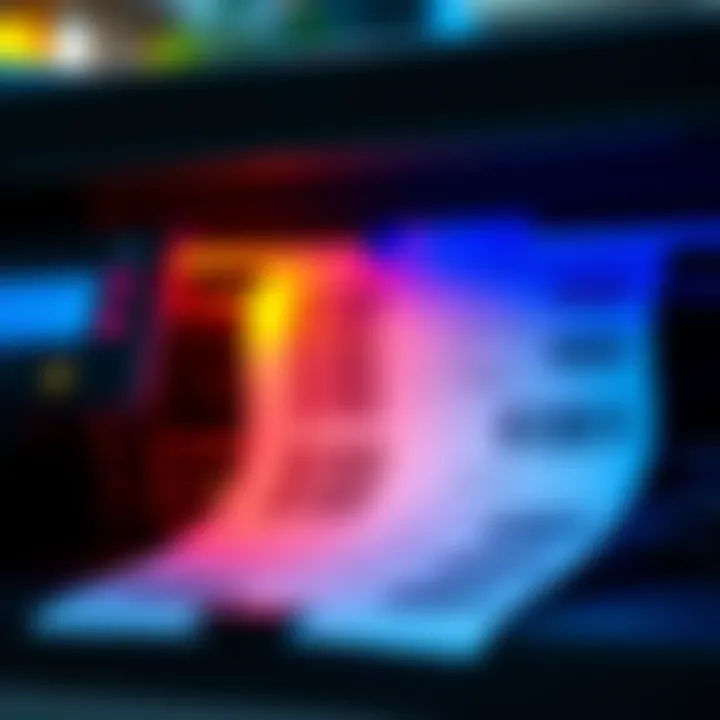 A color laser printer producing a page that shows tracking codes, highlighting privacy concerns in printing.