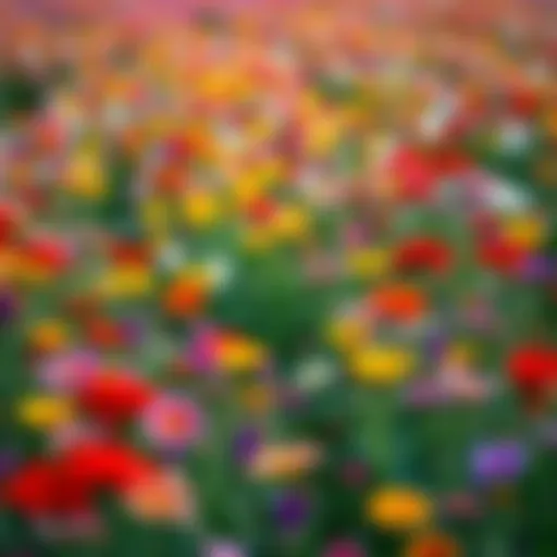A vibrant field of various flowers representing cultural significance across different societies
