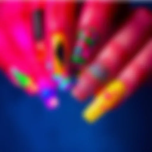 A display of vibrant and trendy nail art styles for 2026 featuring different colors and techniques.