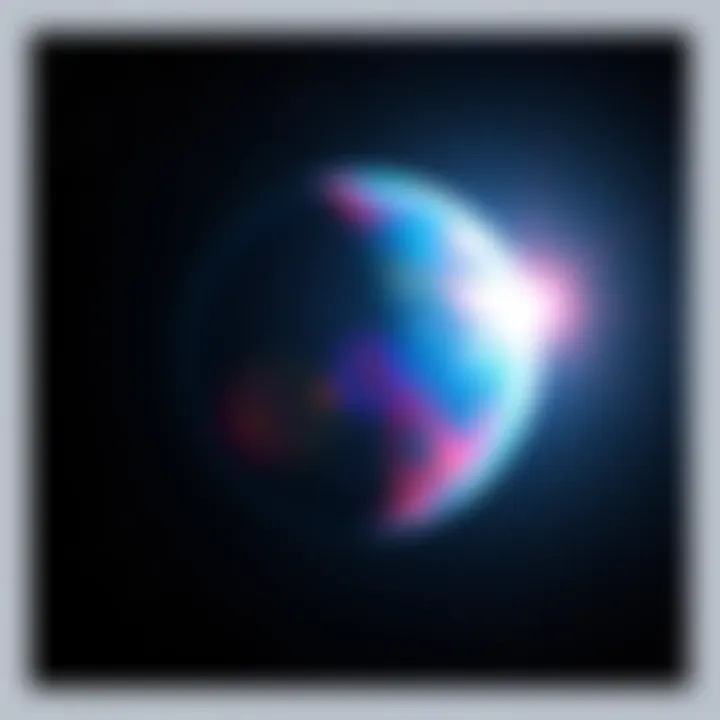 A bright planet with swirling colors set against a starry sky, representing the concept of space and planets.