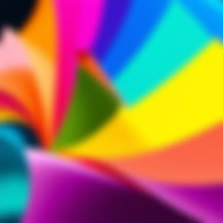 A vibrant illustration of various color swatches representing different elemental themes, inviting engagement and personal connection.