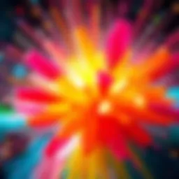 A vibrant array of colors radiating energy, illustrating the impact of color on mood and vitality.