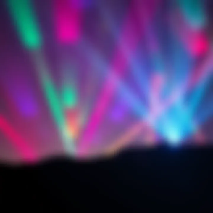 A vibrant display of flashing colors in the night sky, captivating onlookers for two hours.