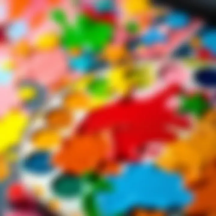 A vibrant paint palette filled with various colors, representing favorite colors that can influence insights about relationships and careers.