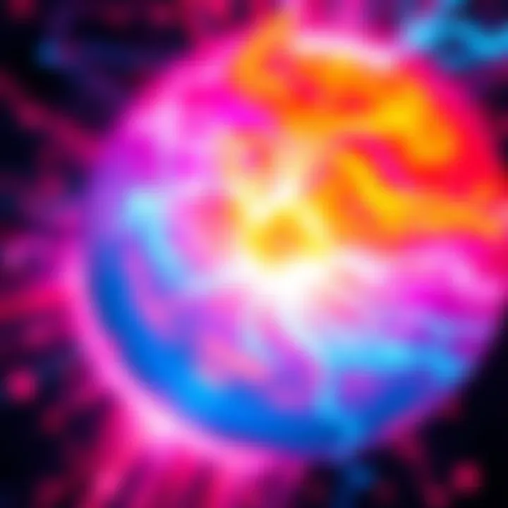 A close-up view of a colorful Plasma Orb with swirling electric energy that captivates attention