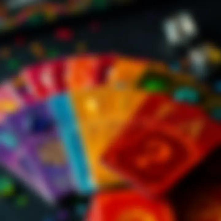 An array of vibrant colors from the Miniature Elemental Rune Oracle Deck displayed together, inviting viewers to pick their favorite color.