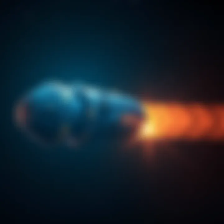 A visual representation of comet 3I/ATLAS, depicted with glowing features, suggesting advanced technology, amidst stars in a dark sky.