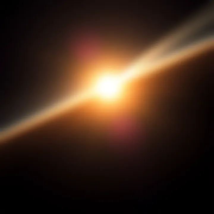 Comet Approaching Sun Comet C/2026 A1 moves toward the Sun, shining brightly against the dark sky, symbolizing a significant cosmic event.