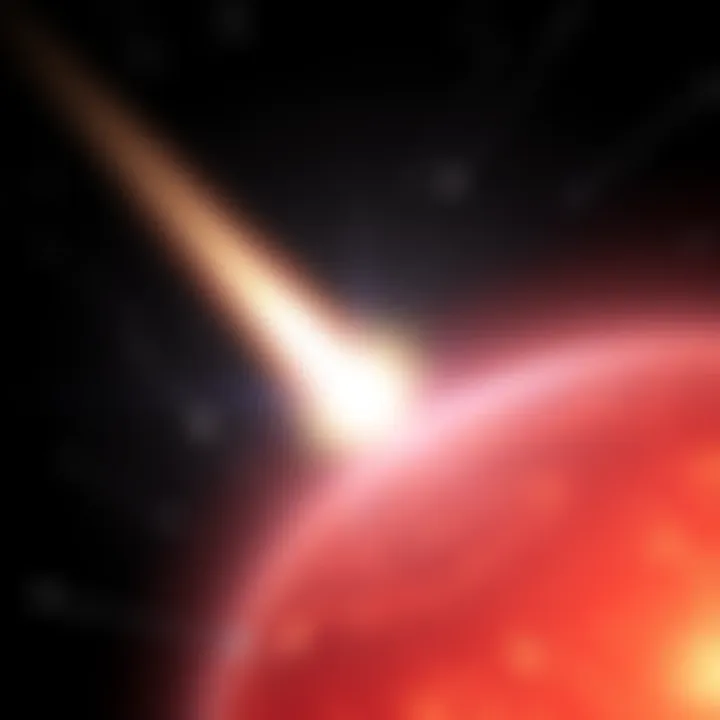 Illustration of comet 3I/ATLAS approaching the sun, showing a bright tail and non-gravitational acceleration effects.