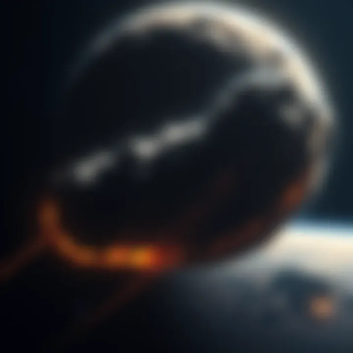 Illustration of comet 3I/ATLAS showing a massive anti-tail extending behind it, highlighting its unexpected size in space.