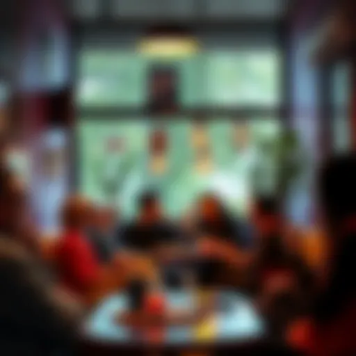 A diverse group of people sitting together, sharing thoughts in a cozy cafe, creating genuine connections, and embracing authenticity.