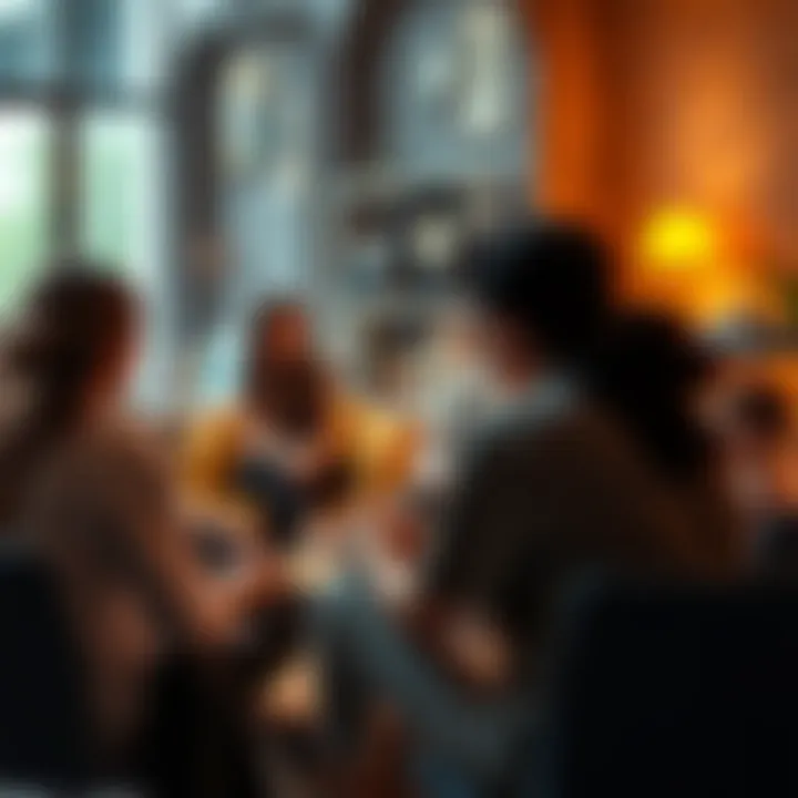 A group of people sitting in a circle, sharing thoughts and feelings in a supportive environment, symbolizing the challenges of discussing mental health.