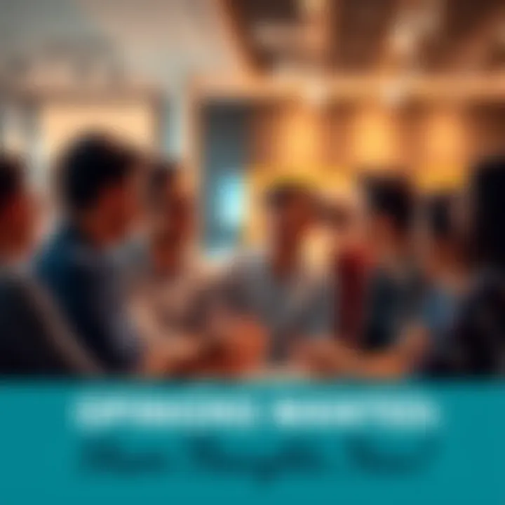 A group of people sharing ideas and opinions in a lively discussion