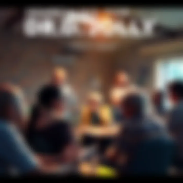 A group of people sharing stories about Dr. Jolly in a community setting