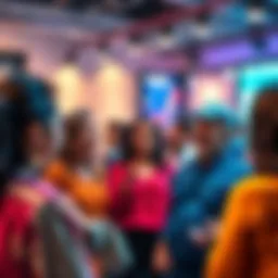 A welcoming graphic showing a diverse group of people engaging in discussion, encouraging others to ask questions.