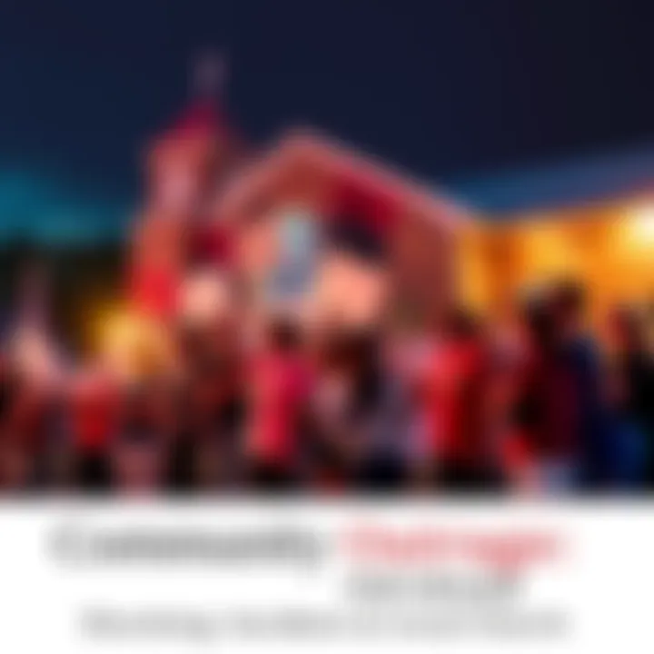 Community Protest at Church A group of community members gathered outside a local church, showing signs of protest and concern over a recent incident.