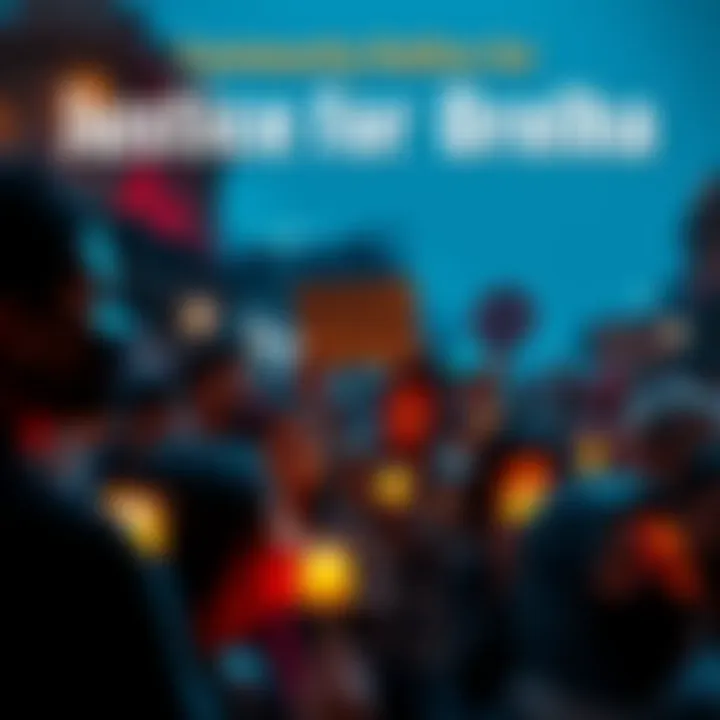 People gather with candles and signs, demanding justice for Orelha, the tortured dog in Brazil.