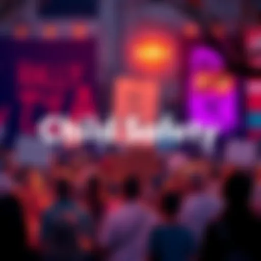 People holding signs at a rally advocating for accountability against those exploiting children