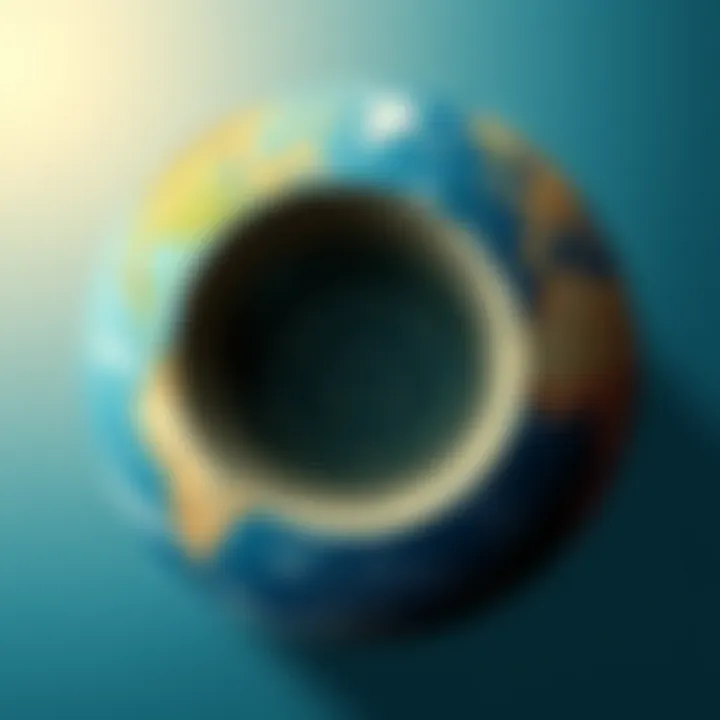 An illustration showing the Gleason map reinterpreted as a concave Earth model with a curved surface.