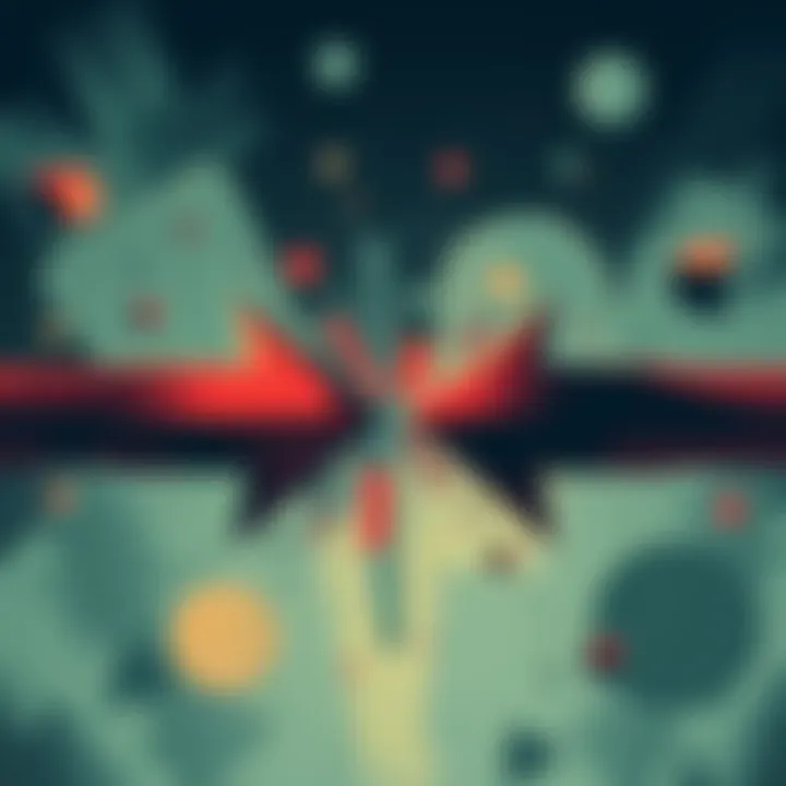 An illustration showing two opposing arrows pointing in different directions, symbolizing a paradox. The background has abstract shapes suggesting confusion.
