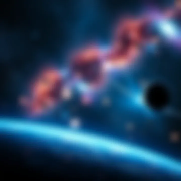 A representation of the universe with stars and galaxies, symbolizing the discussion of God's existence and creation