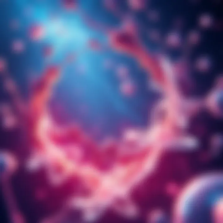 An illustration showing empty space between atomic structures and the universe, highlighting the concept of the void.