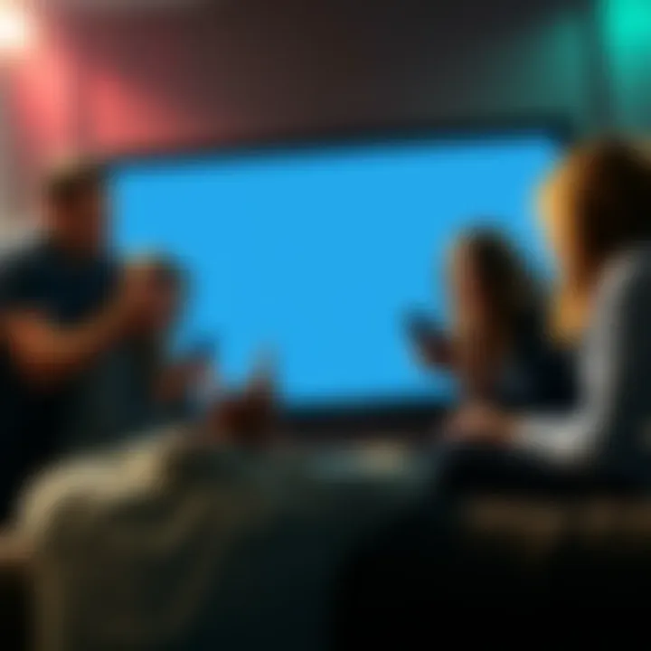 A group of worried fans discussing The Morrigan's Oracle YouTube channel, holding phones and laptops, with a focus on a blank screen where Izzy's videos used to be.