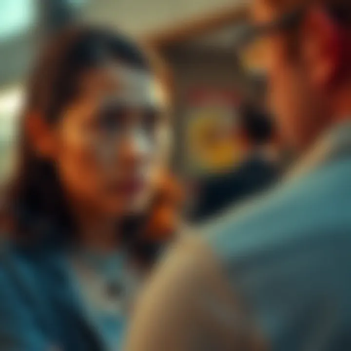 A person looks worried while confiding in a friend who appears indifferent, highlighting trust issues in a relationship.